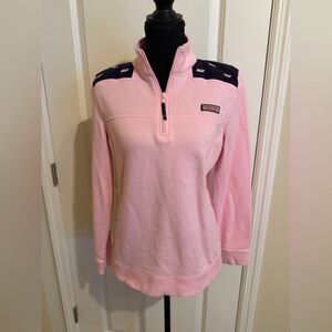 Vineyard Vines RARE Women's Pink And Navy Pullover Top with Whales
